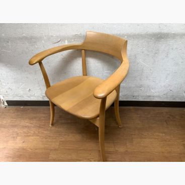 美品】 飛騨産業 キツツキ クレセント アームチェア ほろ苦く