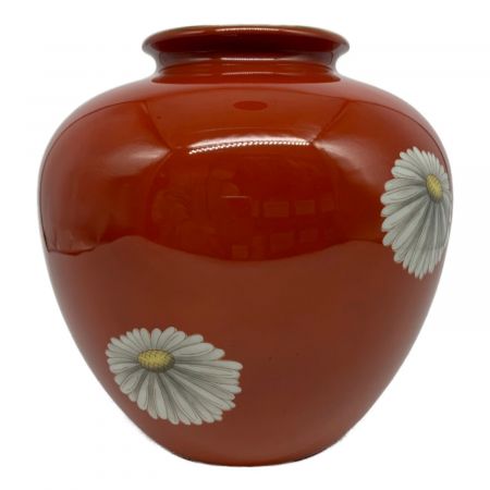 Noritake (ノリタケ) 花瓶 赤地菊花紋 オールドノリタケ