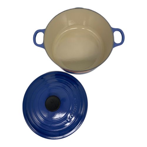 LE CREUSET (ルクルーゼ) ココットロンド SIZE 24cm コバルトブルー ポットホルダー付き 08259