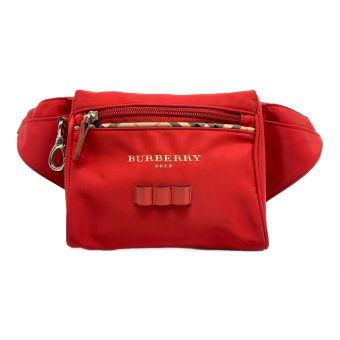 BURBERRY GOLF (バーバリーゴルフ) ゴルフウエストバッグ レッド