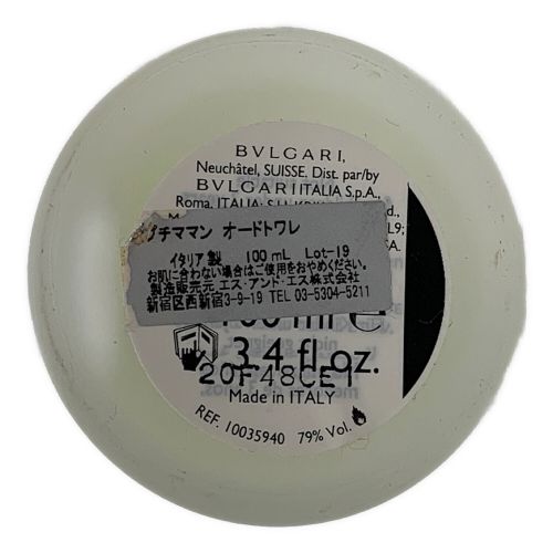 BVLGARI (ブルガリ) オードトワレ ボトル印字消 プチママン 100ml 残量80%-99%