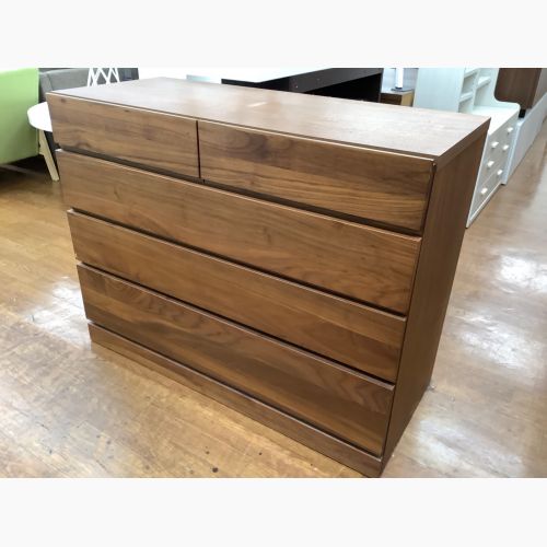 高野木工 (タカノモッコウ) ローチェスト ブラウン 4 4段 LECCE（レッチェ）