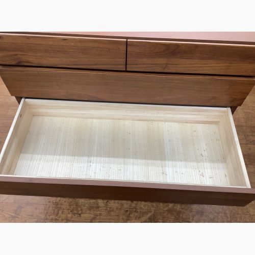 高野木工 (タカノモッコウ) ローチェスト ブラウン 4 4段 LECCE（レッチェ）