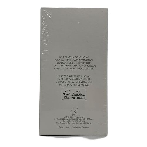 Calvin Klein (カルバンクライン) オードトワレ ck one 100ml 残量80%-99%