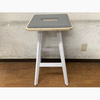 Knoll (ノル) Rockwell Unscripted Easy Stool ナチュラル×ホワイト クッション付 @ 1人掛け