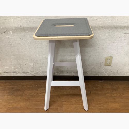 Knoll (ノル) Rockwell Unscripted Easy Stool ナチュラル×ホワイト クッション付 @ 1人掛け