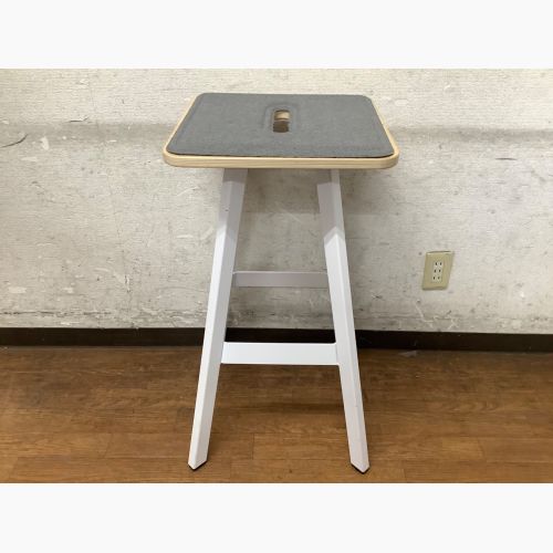 Knoll (ノル) Rockwell Unscripted Easy Stool ナチュラル×ホワイト クッション付 @ 1人掛け