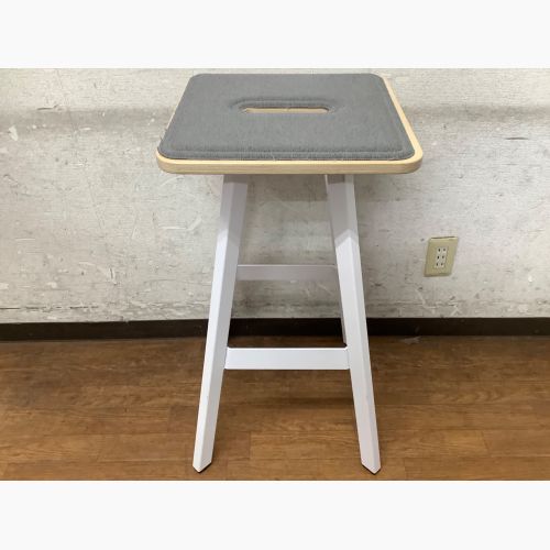 Knoll (ノル) Rockwell Unscripted Easy Stool ナチュラル×ホワイト クッション付 @ 1人掛け