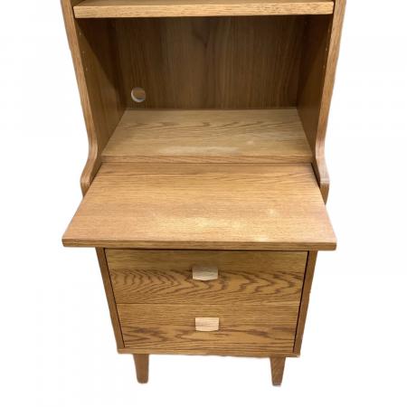 やや難あり】ウニコ ブラウン木製キャビネット 引き出し付き U-CUBE