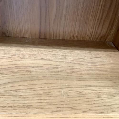 UNICO (ウニコ) キャビネット ナチュラル ※上部キズ有 KURT tall writing cabinet