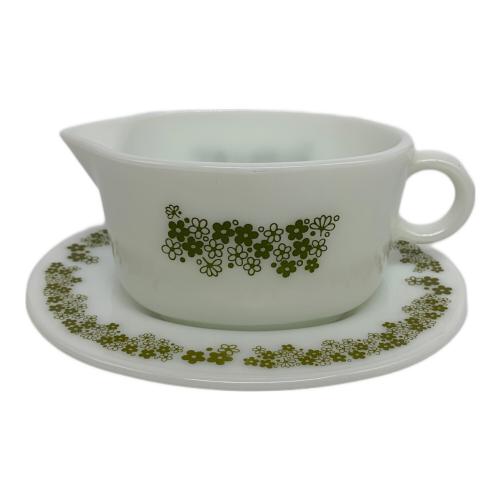 Pyrex (パイレックス) ソースボート＆ソーサー USA オールドパイレックス