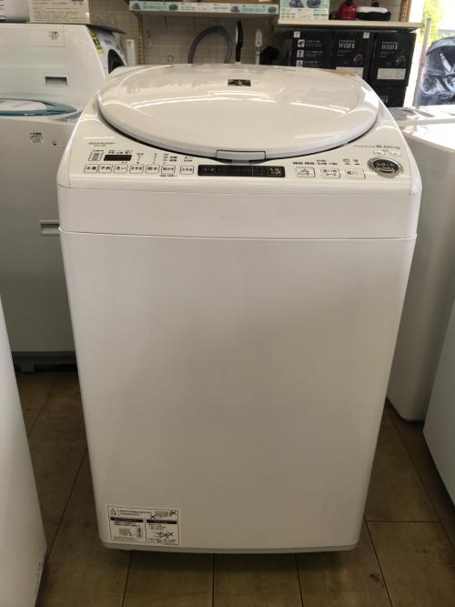 SHARP (シャープ) 洗濯機 8.0kg ES-TX8F-W 2022年製 程度B(軽度の使用感) クリーニング済 50Hz／60Hz
