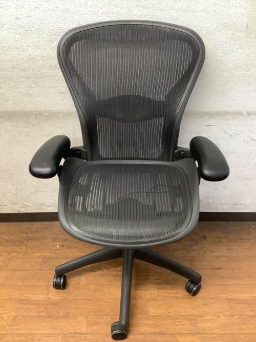 Herman Miller (ハーマンミラー) アーロンチェア ブラック グラファイトベース クラシック ランバーサポート Bサイズ  52