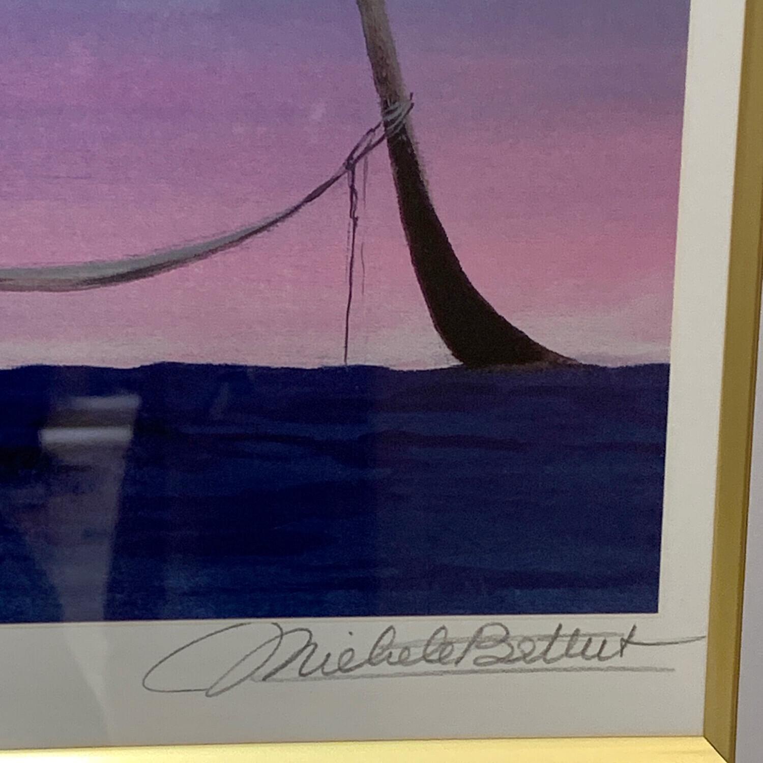 新品 ミッシェル・バテュ 【浜辺の黄昏】作品証明書付き 100部限定 新品 ミッシェル・バテュ 【浜辺の黄昏】作品証明書付き 100部限定