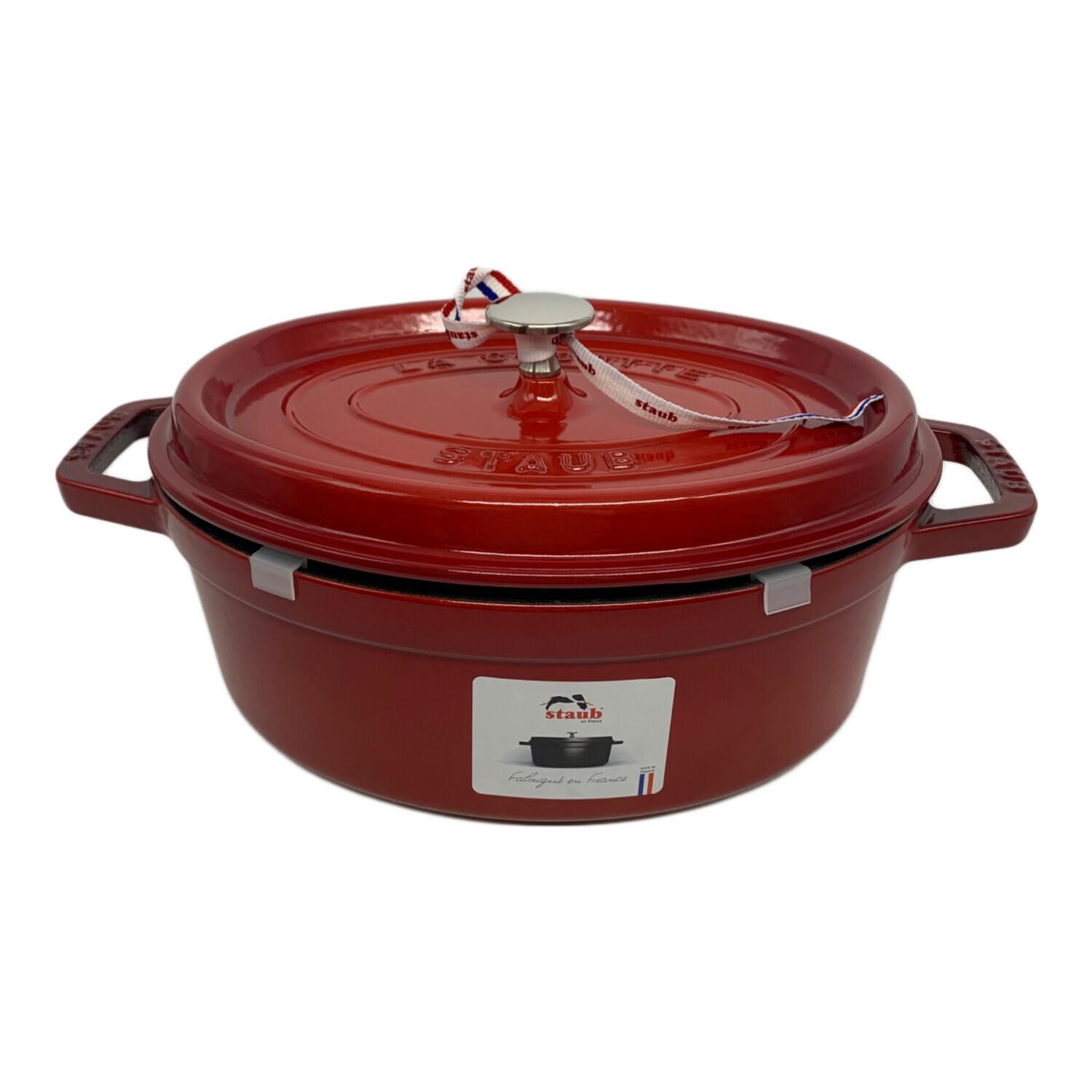 【美品】STAUB ストウブ　ココットオーバル27cm　チェリーレッド ストウブ 鋳物ホーロー鍋 ピコ・ココット | ツヴィリング公式