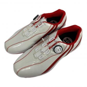 GRAND ZERO ゴルフシューズ メンズ SIZE 27.5cm ホワイト×レッド GZS-017