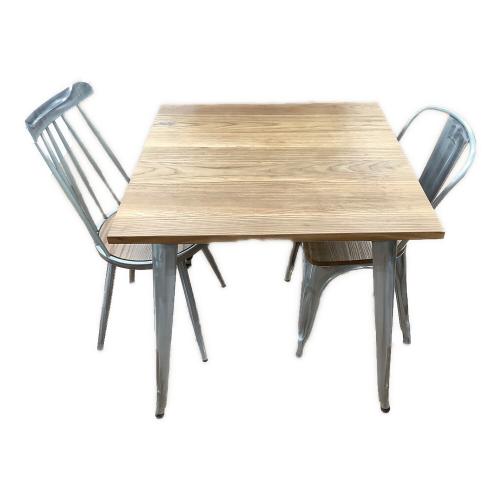 NOCE (ノーチェ) ダイニング3点セット ブラウン×シルバー 108 ガルバナイズド