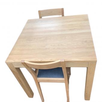 無印良品 (ムジルシリョウヒン) ダイニング3点セット ナチュラル×ブラック 10 オーク材