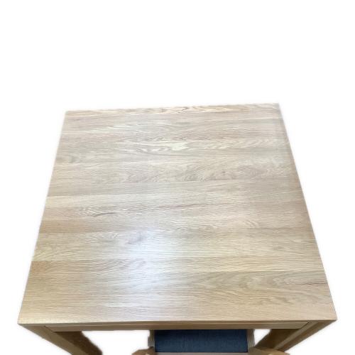 無印良品 (ムジルシリョウヒン) ダイニング3点セット ナチュラル×ブラック 10 オーク材