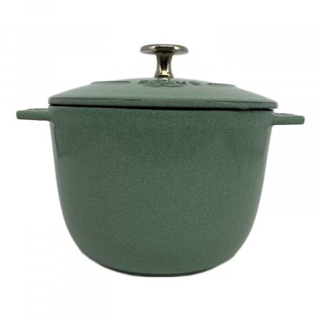 STAUB グリーン 鍋　中古 Staub (ストウブ) 両手鍋 16cm グリーン｜トレファクONLINE