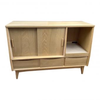 UNICO (ウニコ) ローカップボード ナチュラル 125 2枚扉 引き出し×3 SIGNE