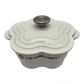 LE CREUSET (ルクルーゼ) 鍋 20cm アイボリー ココットフルール