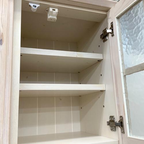 ニトリ レンジボード ブラウン×ベージュ 135 3枚扉 シナモ