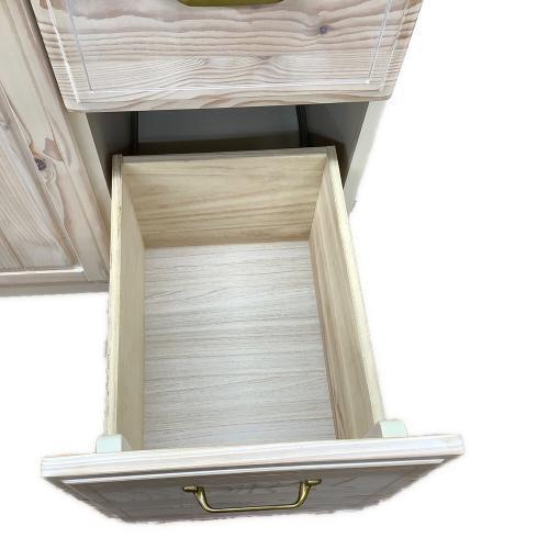 ニトリ レンジボード ブラウン×ベージュ 135 3枚扉 シナモ