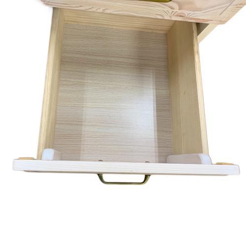 ニトリ キッチンカウンター ブラウン×ベージュ 135 1枚扉 引出付き シナモ80