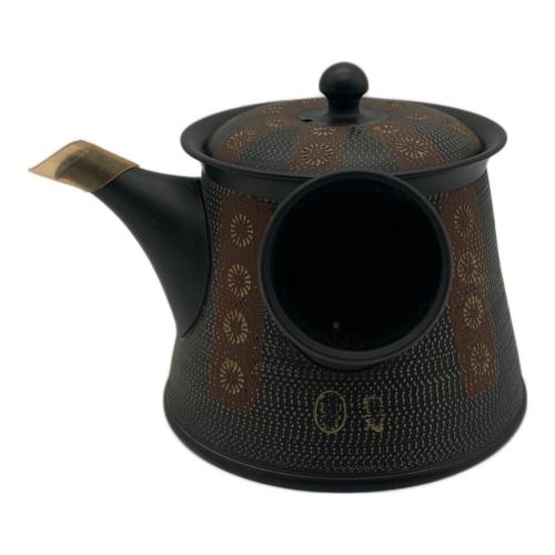 高資作 急須 宝生庵 富士型印花紋 常滑焼