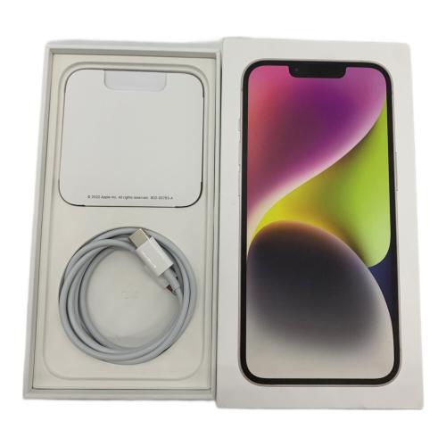 Apple (アップル) iPhone14 MPUQ3J/A サインアウト確認済 359203509191802 ○ SIM FREE 修理履歴無し 128GB バッテリー:Bランク(80%)