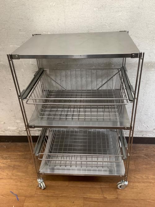 無印良品 (ムジルシリョウヒン) ユニットシェルフ シルバー 132 3段 2段引出付き