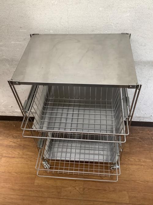 無印良品 (ムジルシリョウヒン) ユニットシェルフ シルバー 132 3段 2段引出付き