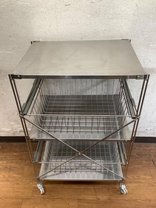 無印良品 (ムジルシリョウヒン) ユニットシェルフ シルバー 132 3段 2段引出付き