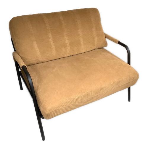 IRIS OHYAMA (アイリスオーヤマ) 1人掛けコーデュロイソファー ブラウン×ブラック