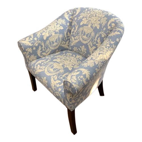 Lloyd's Antiques (ロイズアンティークス) クラブチェア グレー×ベージュ 314 1人掛け ファブリック