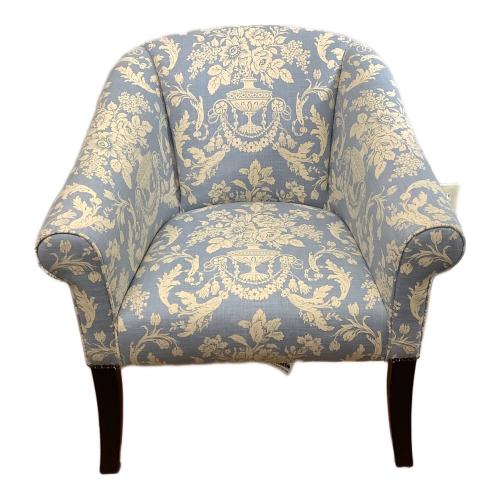 Lloyd's Antiques (ロイズアンティークス) クラブチェア グレー×ベージュ 314 1人掛け ファブリック