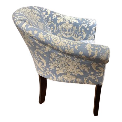 Lloyd's Antiques (ロイズアンティークス) クラブチェア グレー×ベージュ 314 1人掛け ファブリック