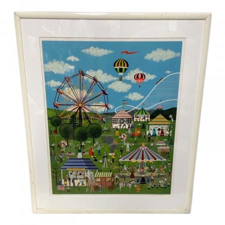 【本物直筆サイン入リトグラフ】ジェーンウースタースコット　ニューヨークの街並み 本物直筆サイン入リトグラフ】ジェーンウースタースコット