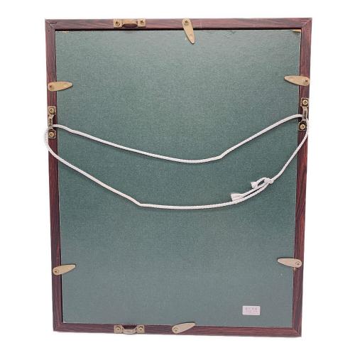 武比古作 (タケヒコ) 純銀木製額 ふくろう 純銀レリーフ額 3号茶