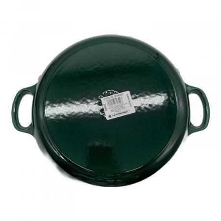 【美品】LE CREUSET　ビュッフェキャセロール　フルーツグリーン　26cm LE CREUSET (ルクルーゼ) ビュッフェキャセロール26cm グリーン