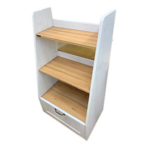 佐藤産業 (サトウサンギョウ) オープンラック ナチュラル×ベージュ 151 3段 下段引き出し付き BILY