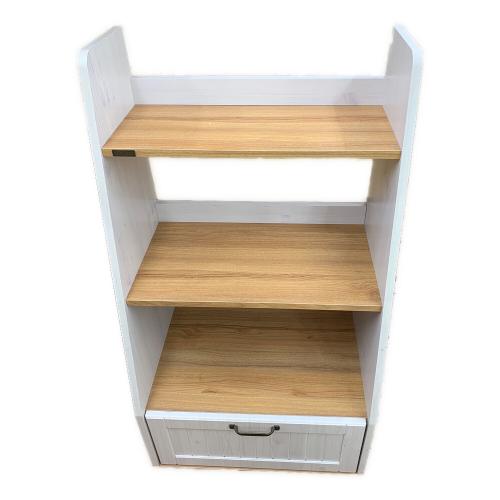 佐藤産業 (サトウサンギョウ) オープンラック ナチュラル×ベージュ 151 3段 下段引き出し付き BILY