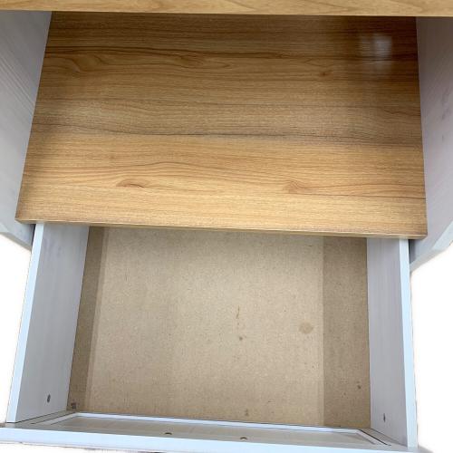 佐藤産業 (サトウサンギョウ) オープンラック ナチュラル×ベージュ 151 3段 下段引き出し付き BILY