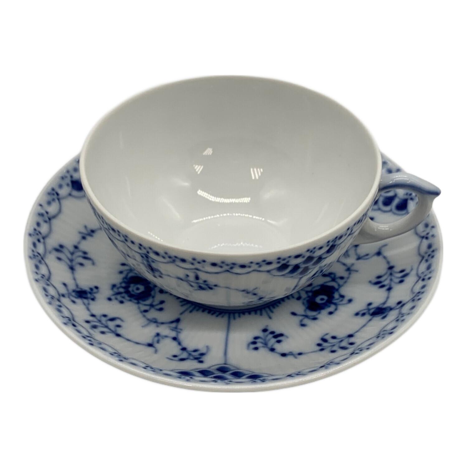 美品　ロイヤルコペンハーゲン　カップ＆ソーサー　3客　ハーフレース Royal Copenhagen】 ロイヤルコペンハーゲン ハーフレース