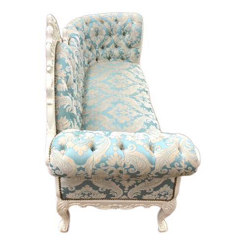 2人掛けソファー ホワイト シェーズロング ロココ調