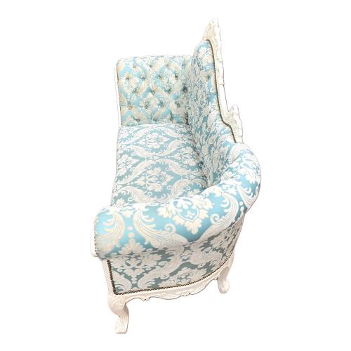 2人掛けソファー ホワイト シェーズロング ロココ調