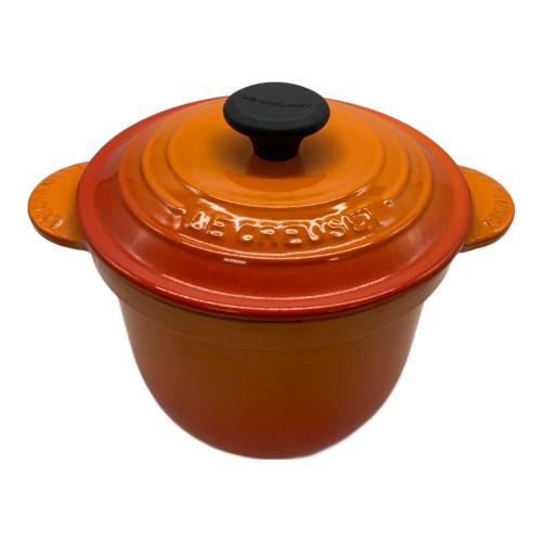 LE CREUSET (ルクルーゼ) ココット・エブリィ 18 オレンジ ロゴスレ有