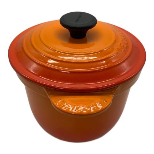 【新品未使用】LE CREUSET オレンジ18cm ココット・エヴリィ ココット・エブリィ 18 オレンジ (シルバーツマミ) | ココット