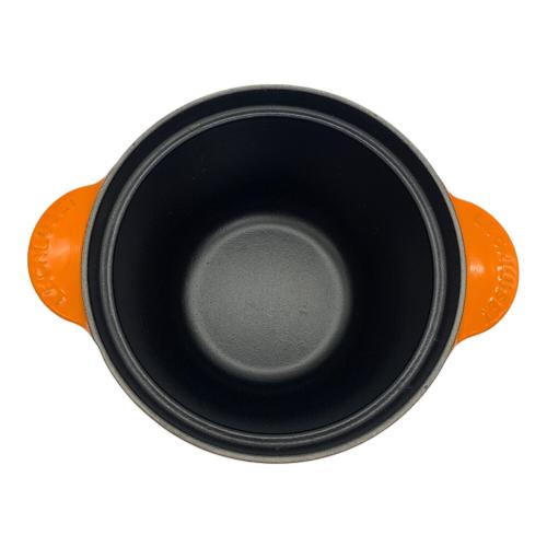 LE CREUSET (ルクルーゼ) ココット・エブリィ 18 オレンジ ロゴスレ有
